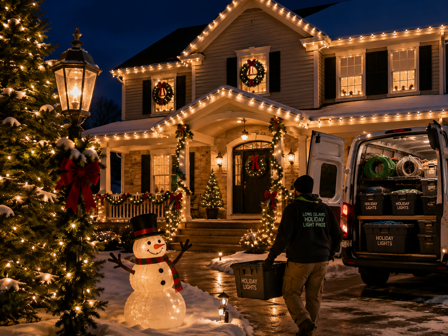Long Island Holiday Light Pros - Seasonal Maintenance & Removal
